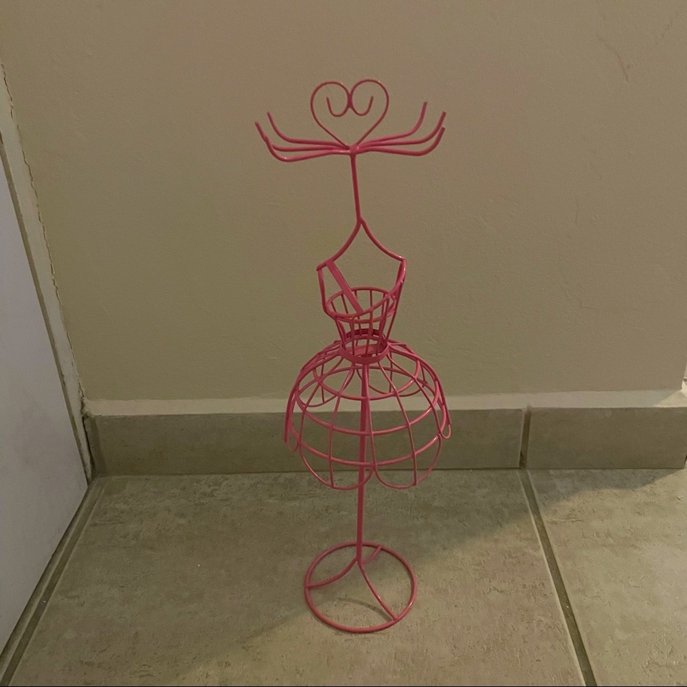 Pink Dress Jewelry Stand